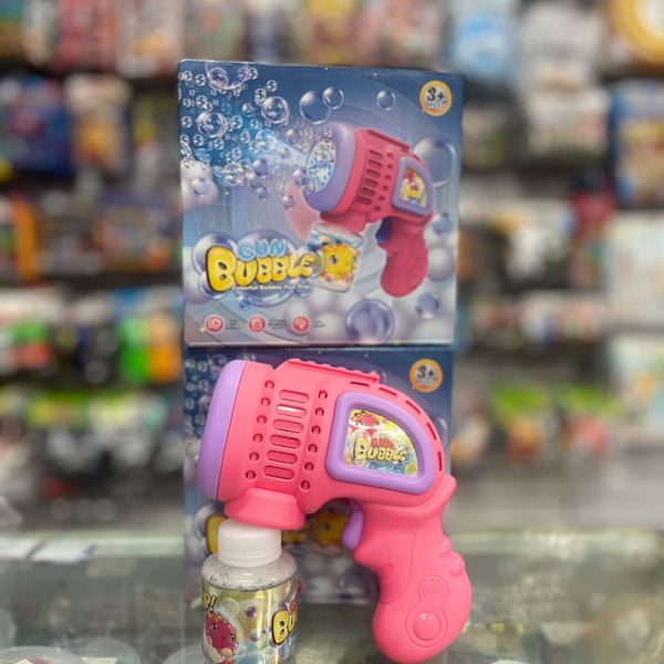 Pistola de burbujas unicornio