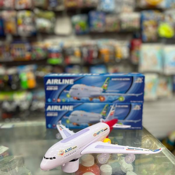 Avión de pilas Airline, luces y sonido