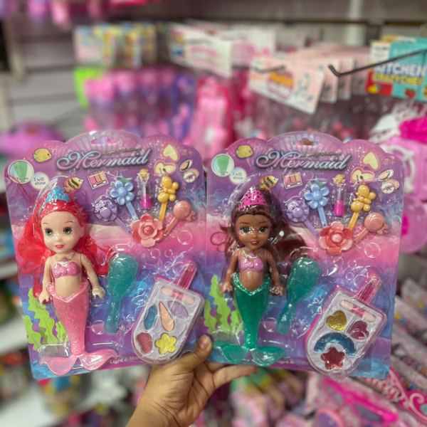 Muñeca sirena con accesorios