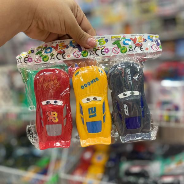 Set de 3 carros de impulso