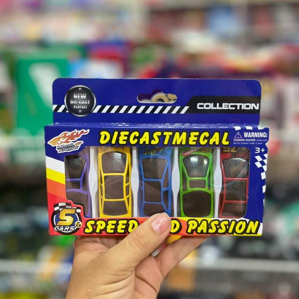 Set de 5 carros metálicos a escala