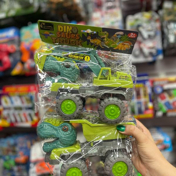 Set de 2 camiones dinosaurio