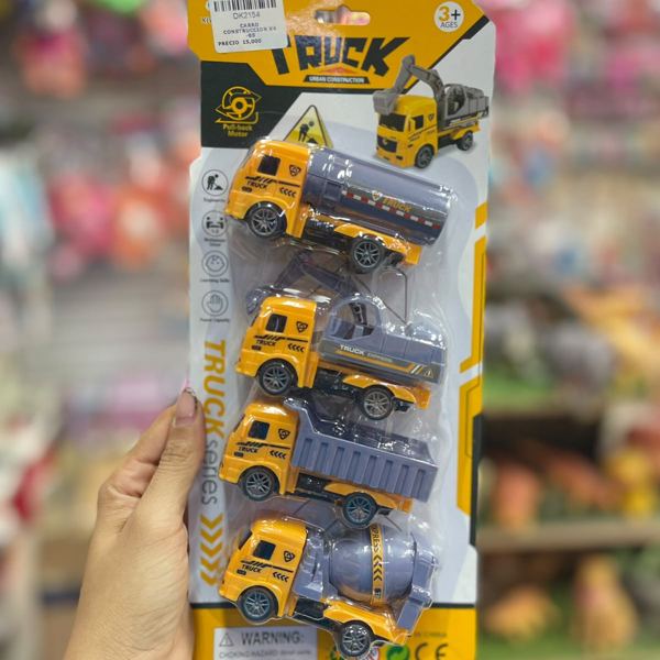 Set de 4 camiones de construcción