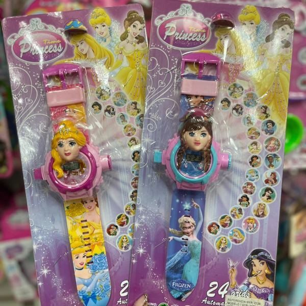 Reloj proyector de princesas