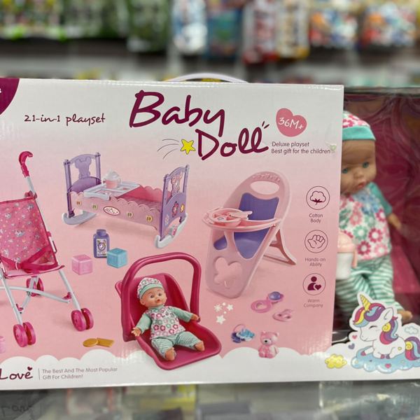 Muñeca bebé con accesorios Baby Doll