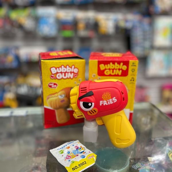 Pistola de burbujas papas fritas
