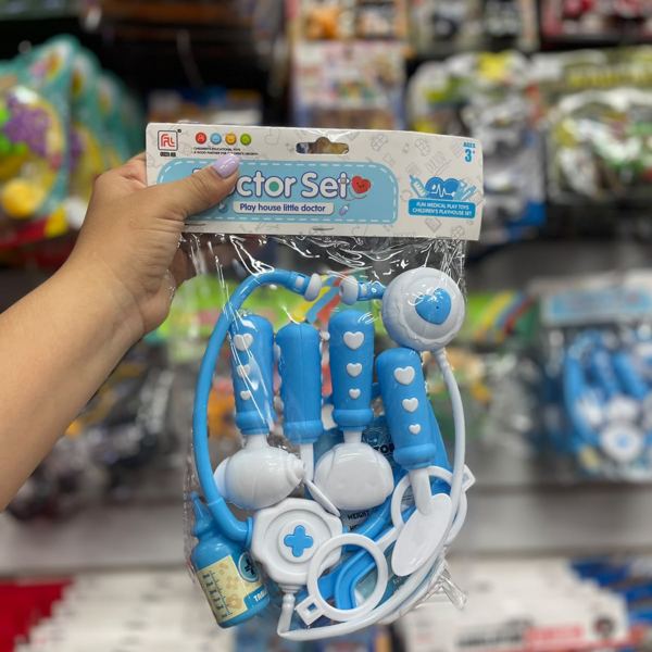 Set de doctor azul en bolsa
