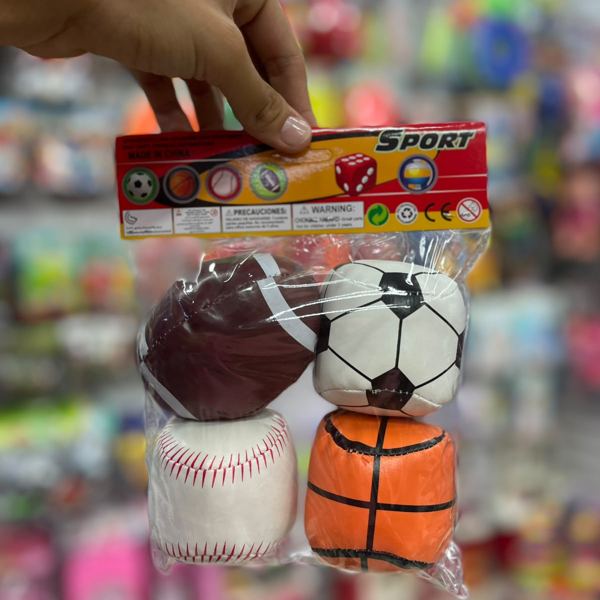Set de 4 balones deportivos blandos