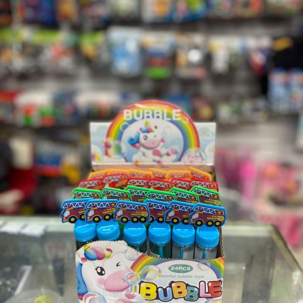 Burbujeros unicornio en exhibidor