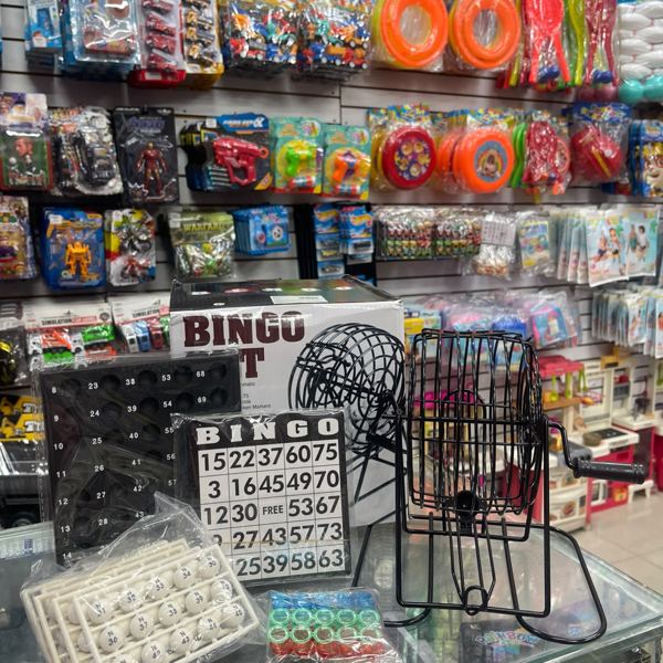Juego de bingo con balotera